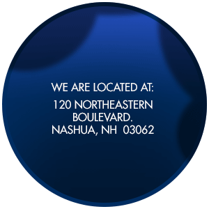 We are located at: 120 NortheasternBoulevard, Nashua, NH 03062